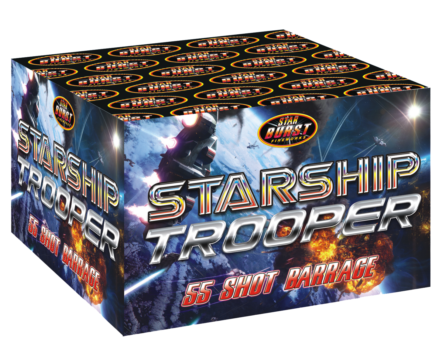 Starship Trooper 55 Shot – Single Ignition Fireworks